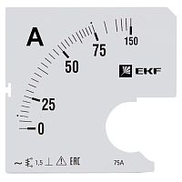Шкала сменная для A961 75/5А-1,5 PROxima | код  s-a961-75 | EKF